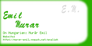 emil murar business card